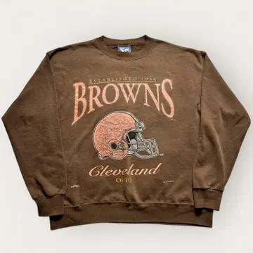 90s Lee Sport NFL 브라운즈 맨투맨 빅 로고 레어
