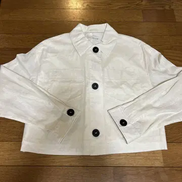 ZARA 아이보리 린넨 혼합 자켓 M 사이즈