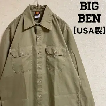 BIG BEN 80년대 USA제 워크 셔츠 카키 베이지 긴팔