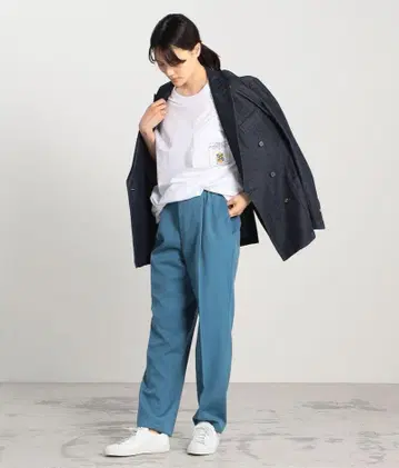 새상품급 CABan 데님 더블 테일러드 자켓 씨 아일랜드 코튼