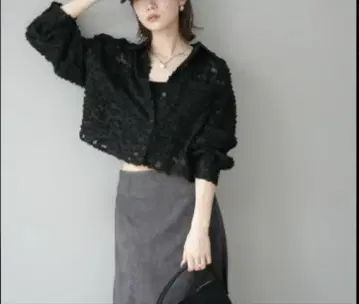 자카드 숏 셔츠/블랙 lumier 뤼미에