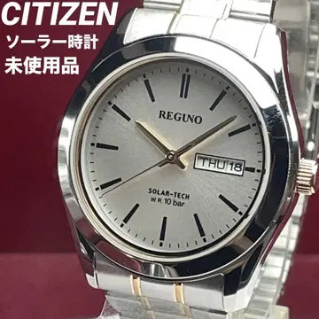 미사용 솔라 시계 콤비 컬러 CITIZEN REGUNO 정품 SS 블레스