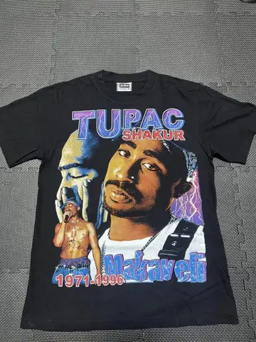 TUPAC SHAKUR 마카베리 T셔츠 (사이즈 L 이지만 M 같음)
