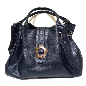 MARY QUANT 마리콴트 주름 가죽 핸드백 A4 사이즈 OK