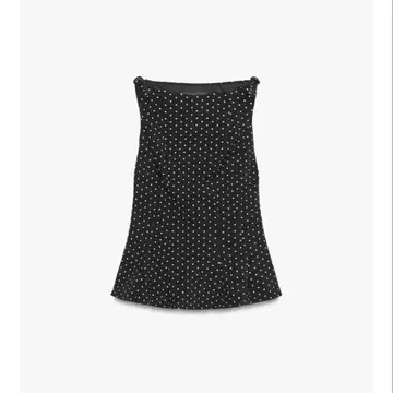 ZARA 도트 무늬 페플럼 리본 상의