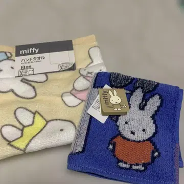 miffy 핸드 타월 2장 세트 약 34 x 35cm 1장