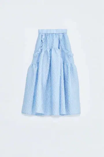 MYNE RUFFLE GATHERD SKIRT/BLUE