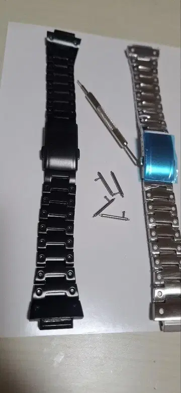 G-SHOCK 5600계 로고 없는 메탈 밴딩 2개 세트