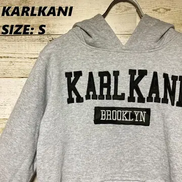 KARLKANI 후드티 브루클린 로고 그레이 후드 와펜