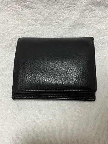 마리메꼬 이단 접이식 가죽 지갑 블랙