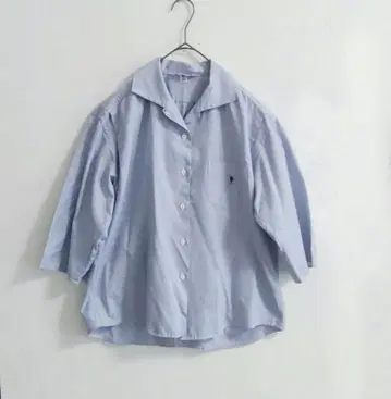 FUKUZO 후쿠조 7부 소매 셔츠 블라우스 XL 블루