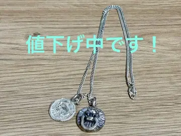[ 빈티지 ] 실버 목걸이 코인 펜던트 포함