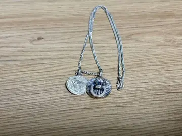 [ 빈티지 ] 실버 목걸이 코인 펜던트 포함