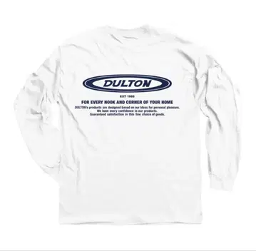 DULTON 로고 화이트 긴팔 티셔츠