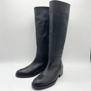 [ 새상품급 ] REMME 레메 롱 부츠 사이드 지퍼 가죽 블랙 23cm