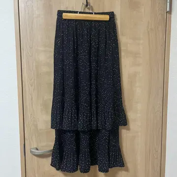 아파트바이 호소 플리츠 캉캉 스커트 도트