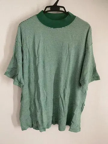 BEAMS BOY 모크넥 보더 T셔츠