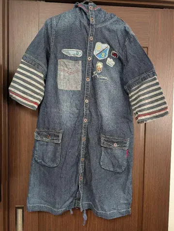 데님 후드 부착 셔츠 (어린이용)