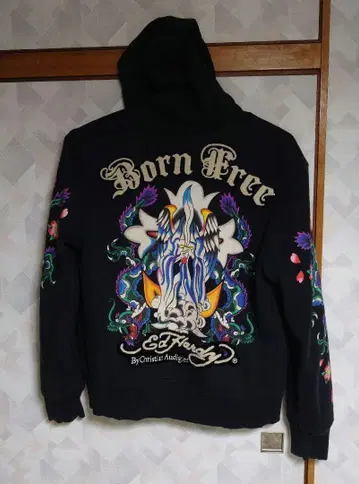 Ed Hardy Born Free 풀 지퍼 후드티 (리버서블)