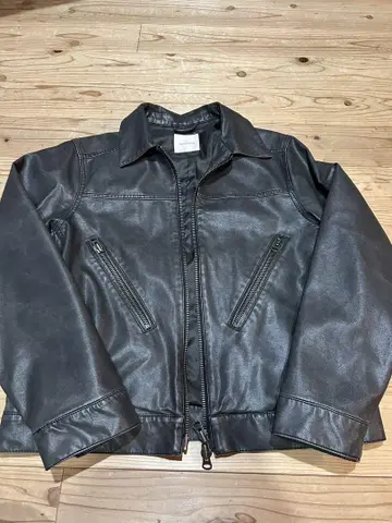 FREAK'S STORE 블랙 가죽 라이더 자켓