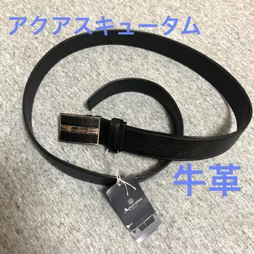 아쿠아 스큐텀 Aquascutum 소가죽 벨트 블랙