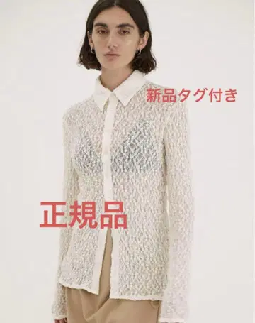 택 포함 새상품 CLANE LADY LACE SHIRT