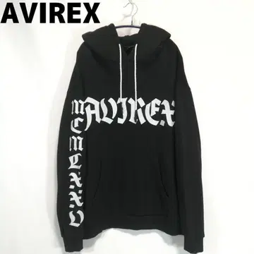 AVIREX 직영점 한정판 후드티 펠트 패치 로고 맨투맨 트레이닝복