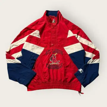 90s STARTER MLB 카디널스 하프 지퍼 자켓 자수 로고