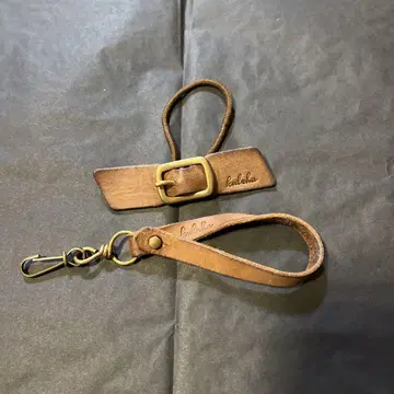 kulaha 트위스트 키링과 머리끈 다크 브라운