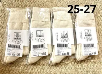 CANVAS HEMP 헴프 하프 파일 크루 삭스 아이보리 4족 세트