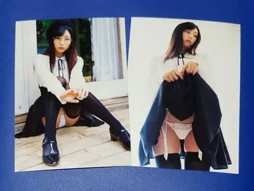 쿠리타 에미 L판 사진 사이즈 2장 2