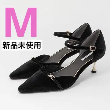 미사용 새상품 RANDA 모노그램 부품 세퍼레이트 펌프스 블랙 M 사이즈