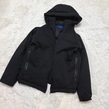 BEAMS 다운 자켓 M 남성용 블랙 아우터 다운 후드