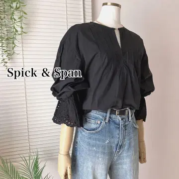 Spick & Span 코튼 자수 블라우스