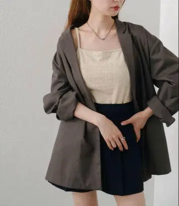 카스타네 디자인 오버 셔츠 자켓