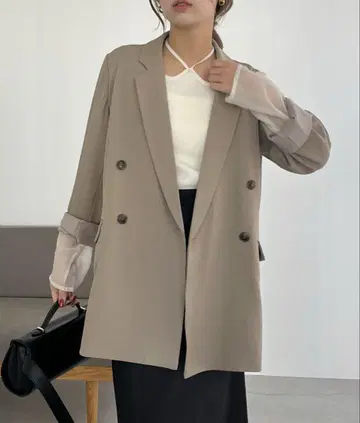 카프리슈 레마쥬 W 테일러 자켓 그레이지