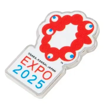EXPO2025 핀 배지 로고 마크 세로 조립 01