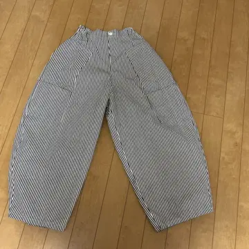(THEM STUDIO] WIDE STRIPED DENIM PANTS
