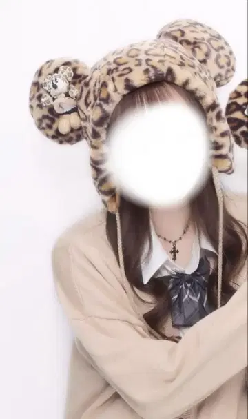 디즈니 레오파드 무늬 팬캡