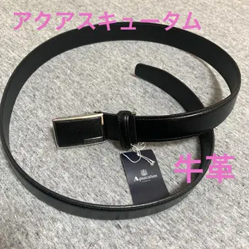 아쿠아 스큐텀 Aquascutum 소가죽 벨트 블랙 H