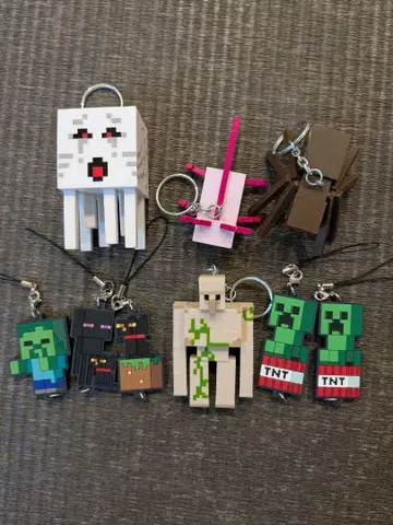 Minecraft 마인크래프트 마이카 피규어 키링 세트