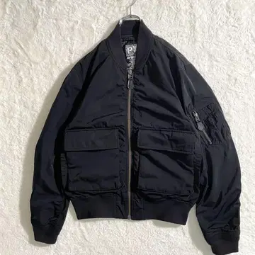 아비렉스 MA-1 플라이트 자켓 얇은 소재 블랙 M