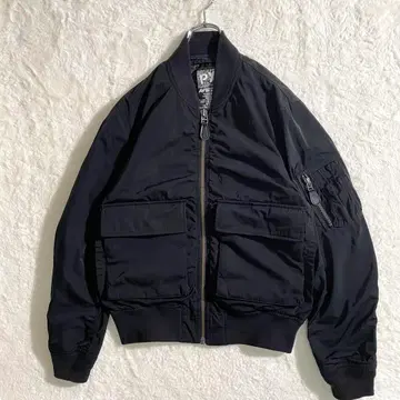 아비렉스 MA-1 플라이트 자켓 얇은 소재 블랙 M