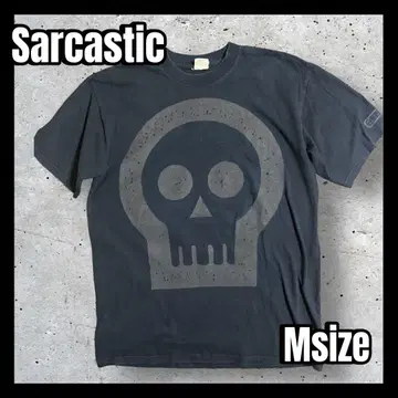 [ 레어 ] Sarcastic 사캐스티 스컬T셔츠 뒷면 로고