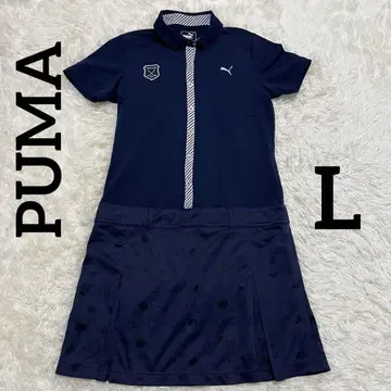 PUMA 골프 플리츠 원피스 L 이너 팬츠 포함