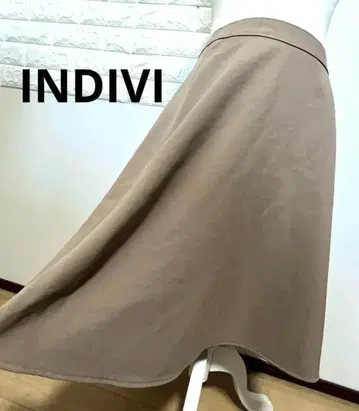 INDIVI 인디비 플레어 스커트 베이지 여성용 M 새상품급