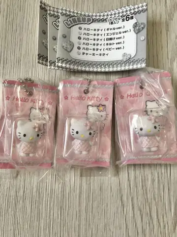헬로키티 패키지 미니어처 컬렉션 3개 가챠 퀼트 참