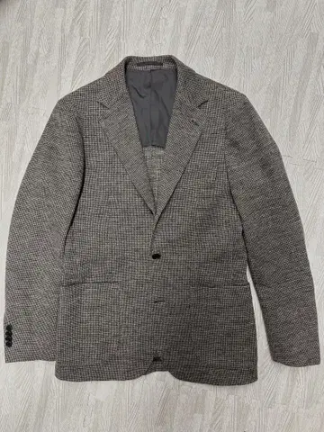 유나이티드 애로우즈 하운드투스 패턴 체크 울 테일러드 자켓