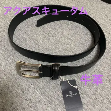 아쿠아 스큐텀 Aquascutum 소가죽 벨트 블랙 H