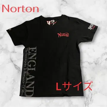 Norton V넥T셔츠 블랙 L사이즈 자수 로고 남성용